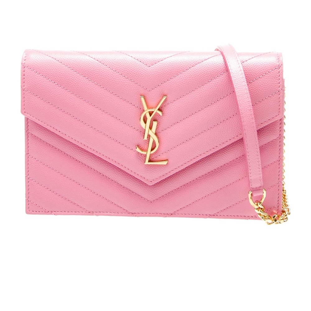 Yves Saint Laurent Pink Quilted Leather Crossbody Bag